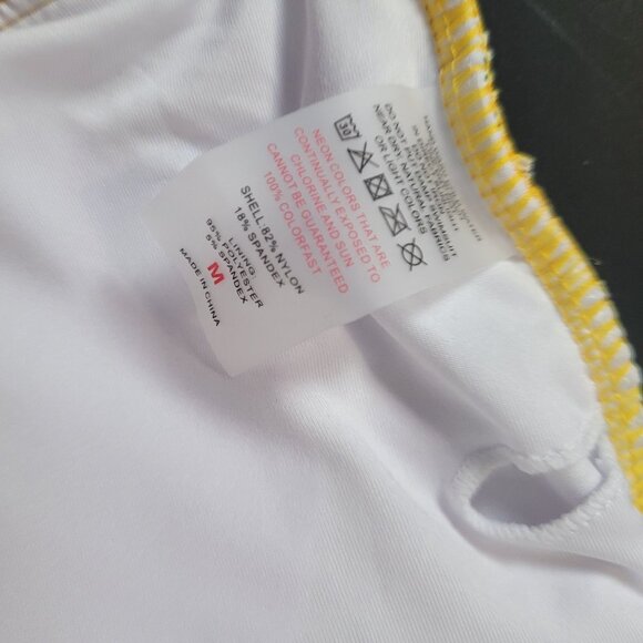 NWT - Smismivo Yellow Floral One-Piece Swimsuit With Ruched Front & Adjustable S - Picture 4 of 16